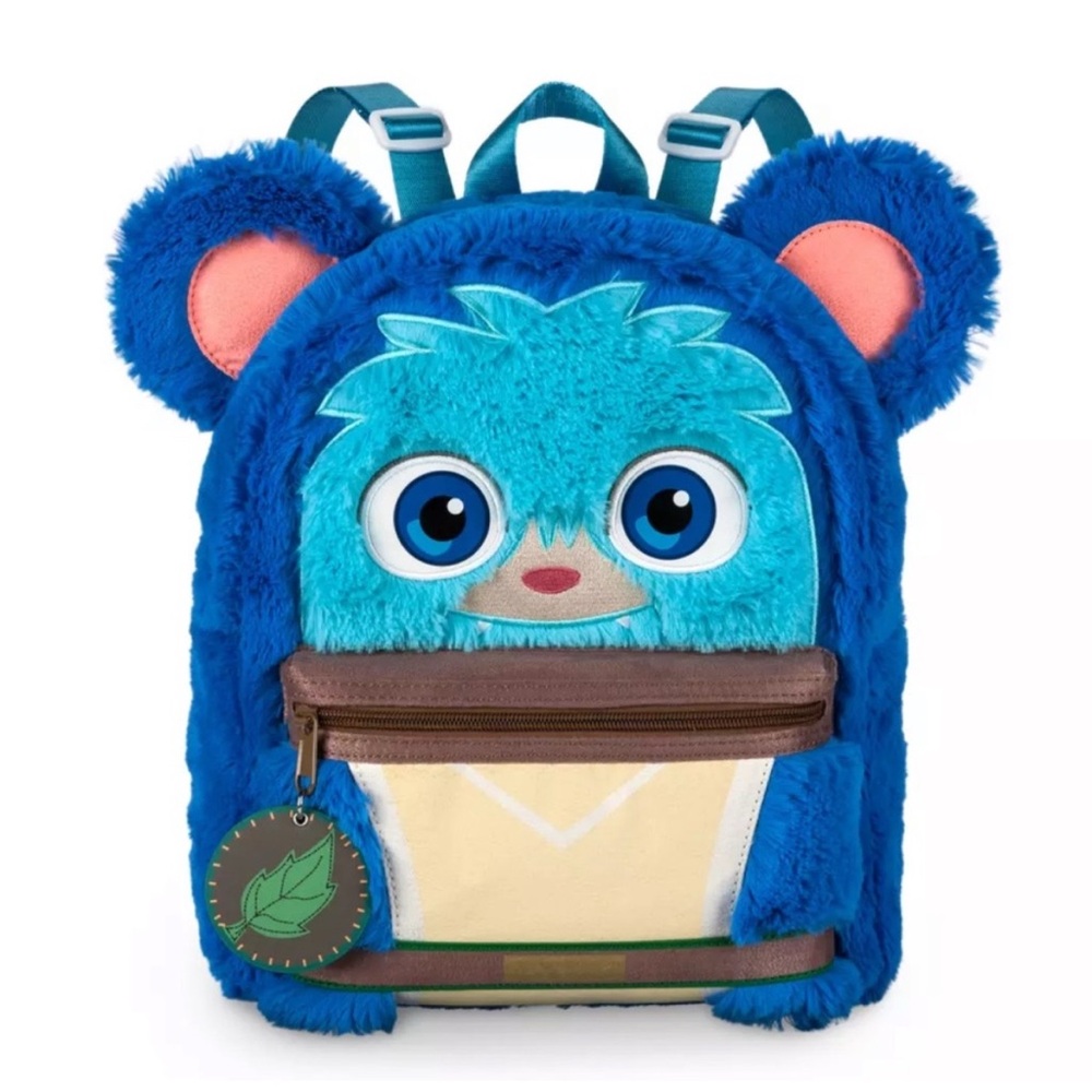 Blue Furry Character Backpack - Pooba Jedi